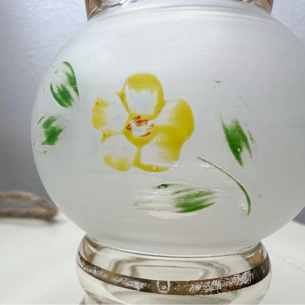 Vintage Bartlett Collins Clear & Frosted Glass Bud Vase